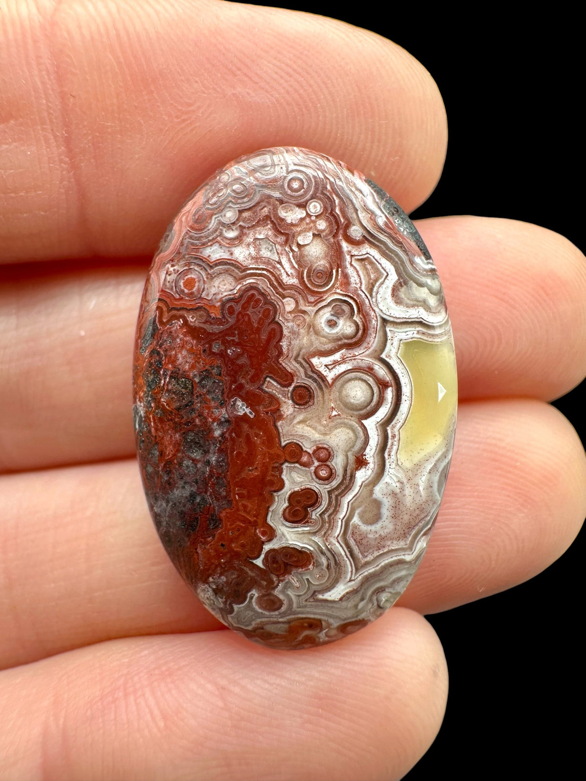 Lace agate cabochon – Mexico