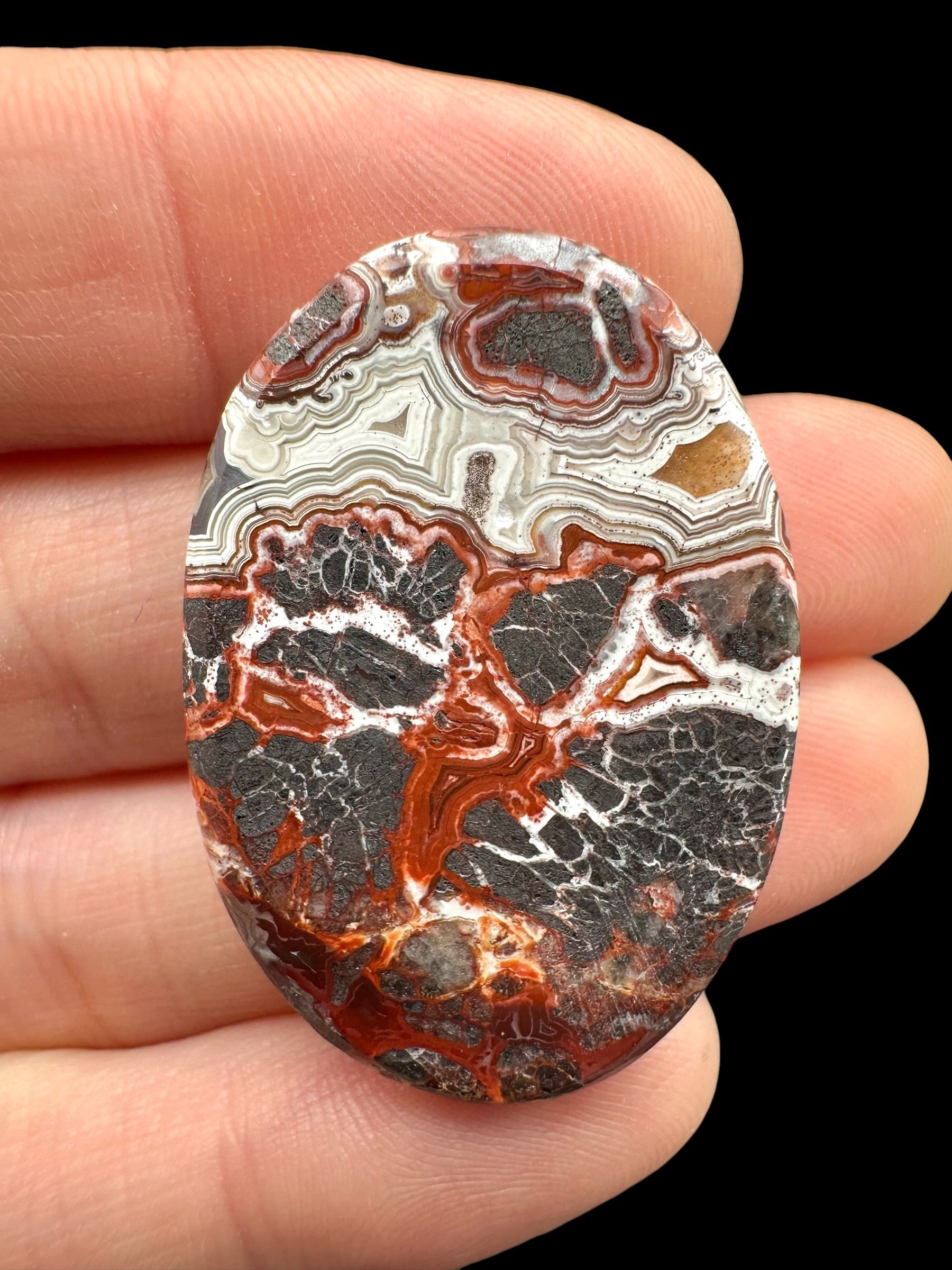 Lace agate cabochon – Mexico - KAK13