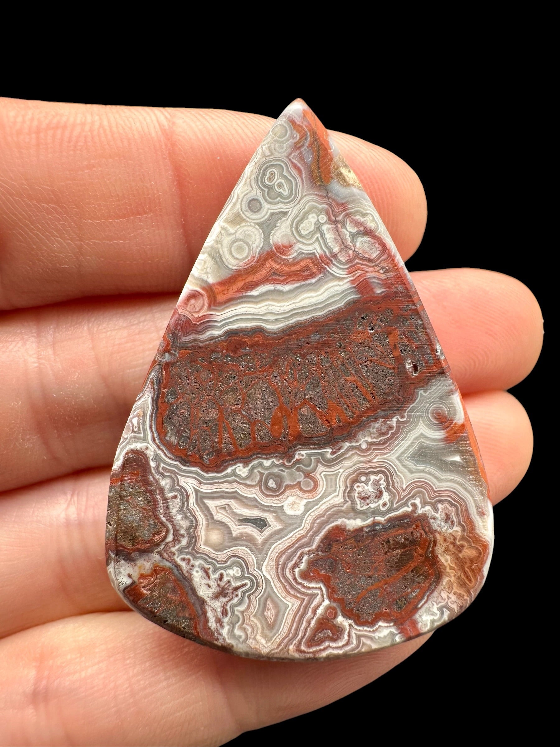 Lace agate cabochon – Mexico - KAK14