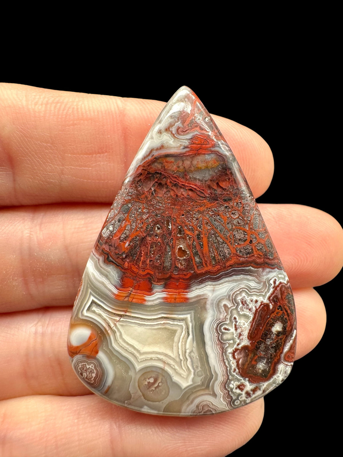 Lace agate cabochon – Mexico