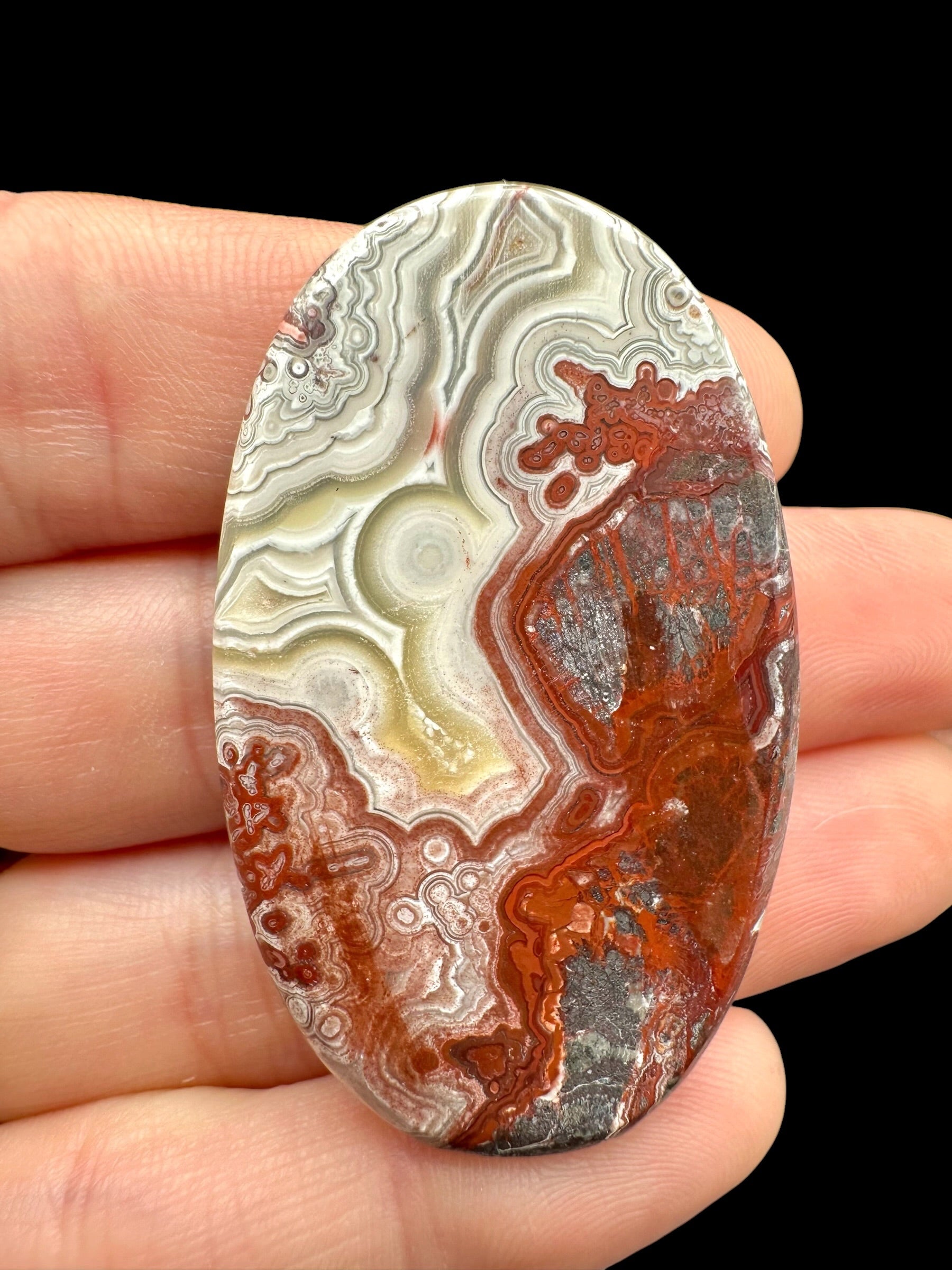 Lace agate cabochon – Mexico - KAK15