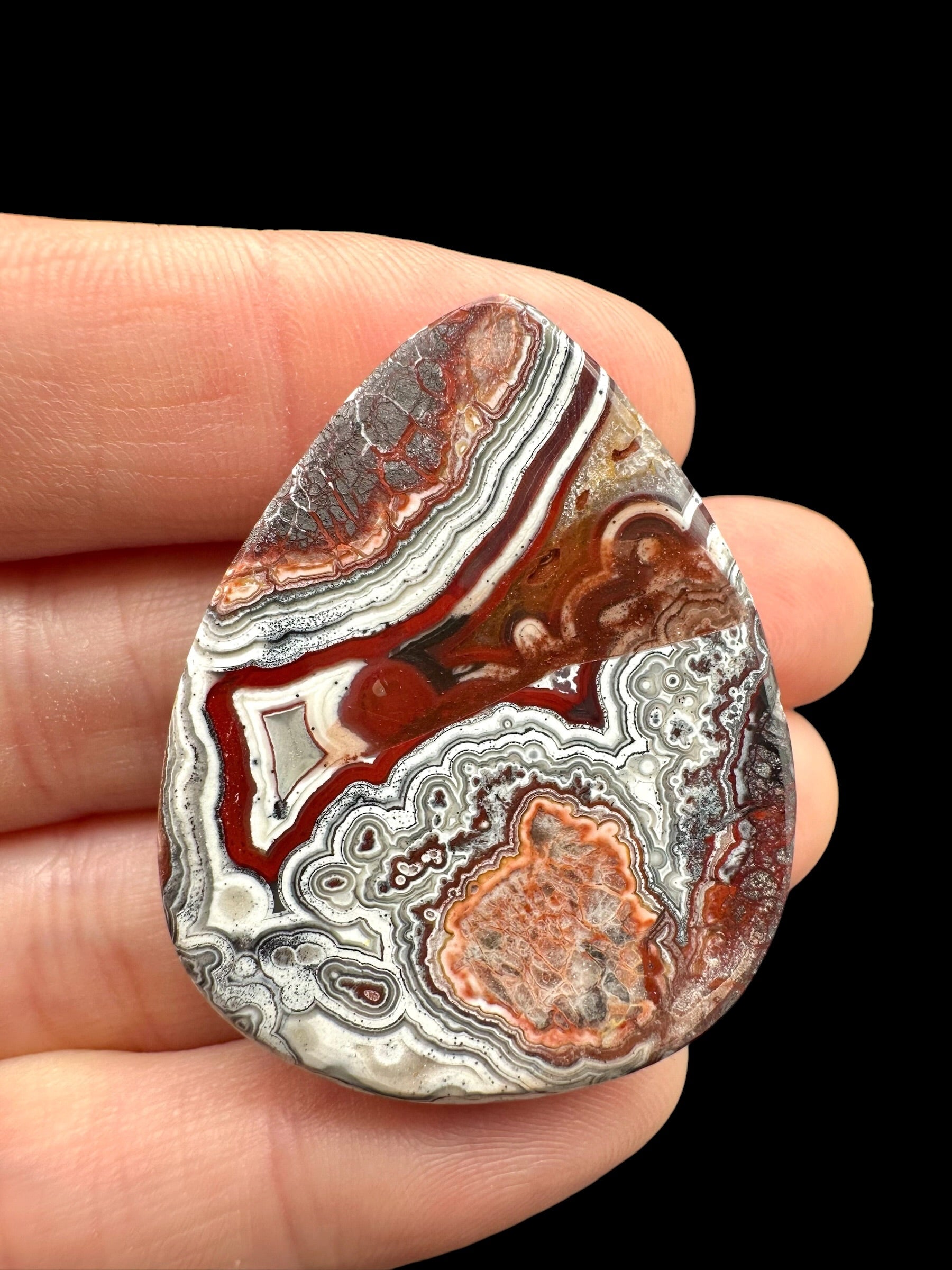 Lace agate cabochon – Mexico - KAK16
