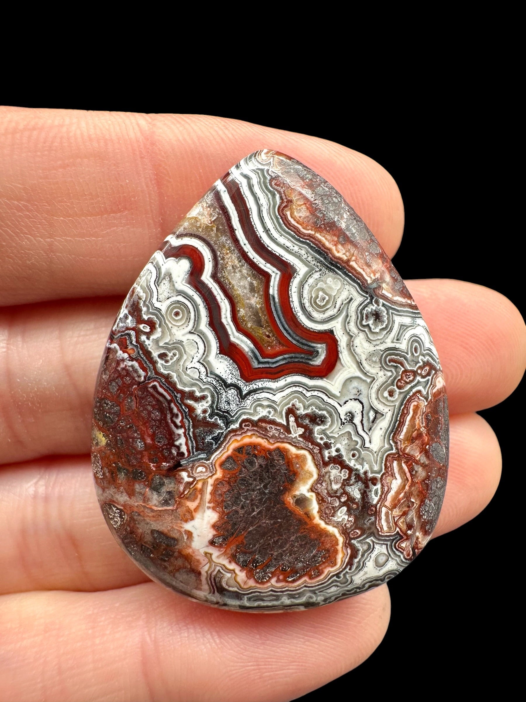 Lace agate cabochon – Mexico