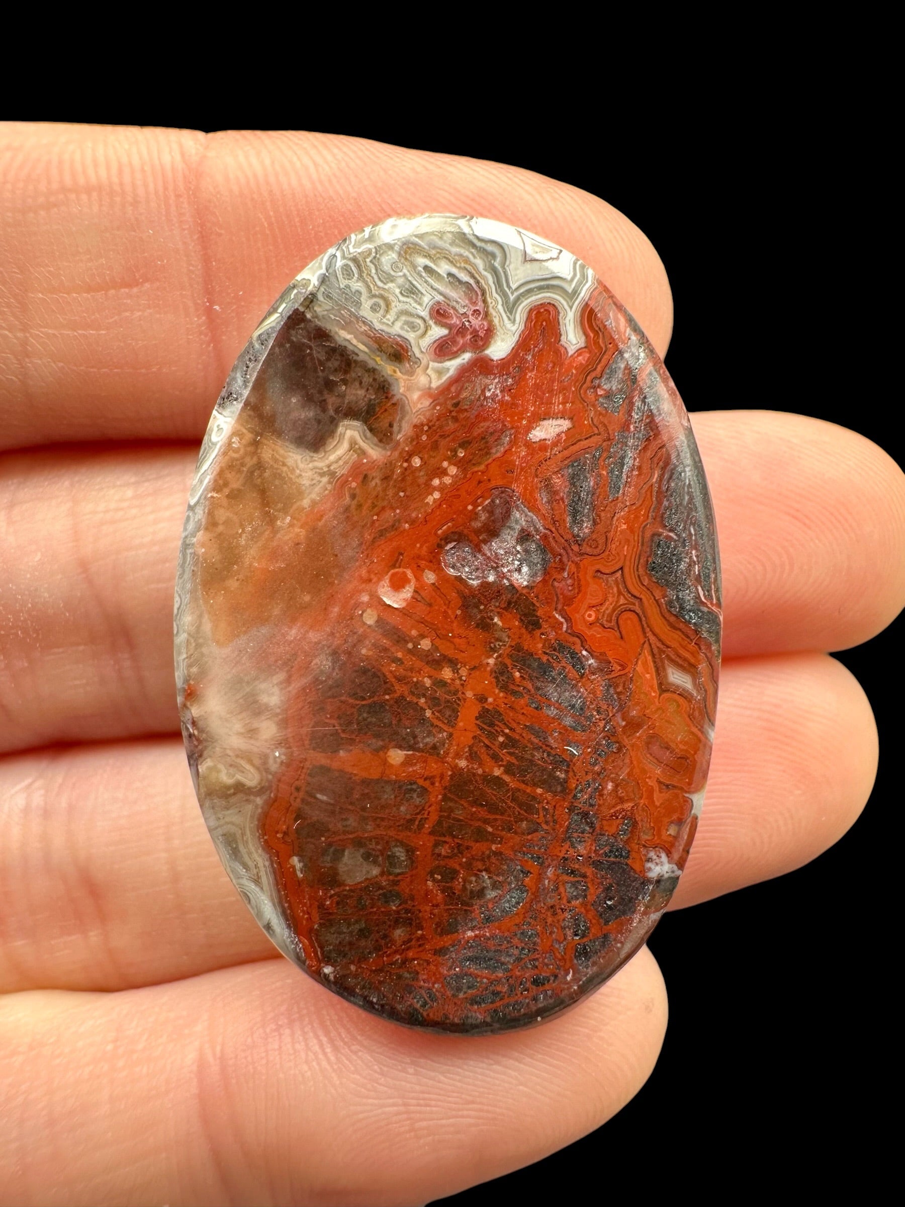 Lace agate cabochon – Mexico - KAK17