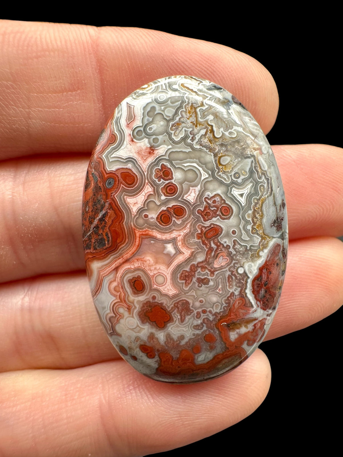 Lace agate cabochon – Mexico