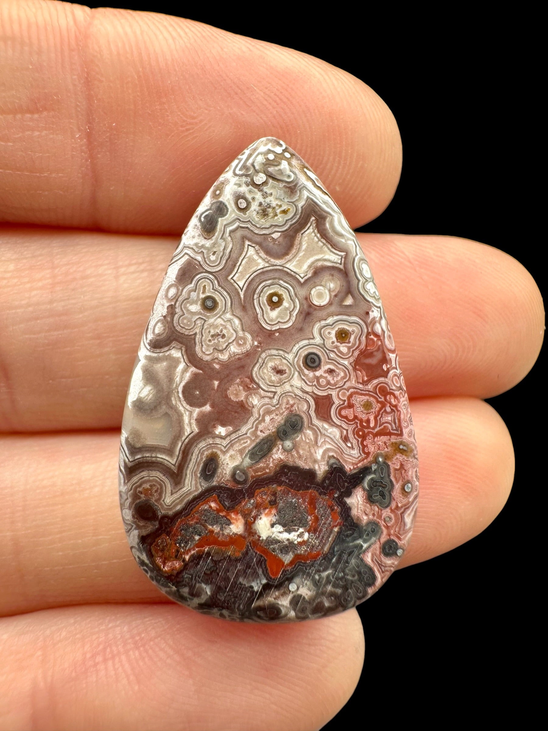 Lace agate cabochon – Mexico - KAK18