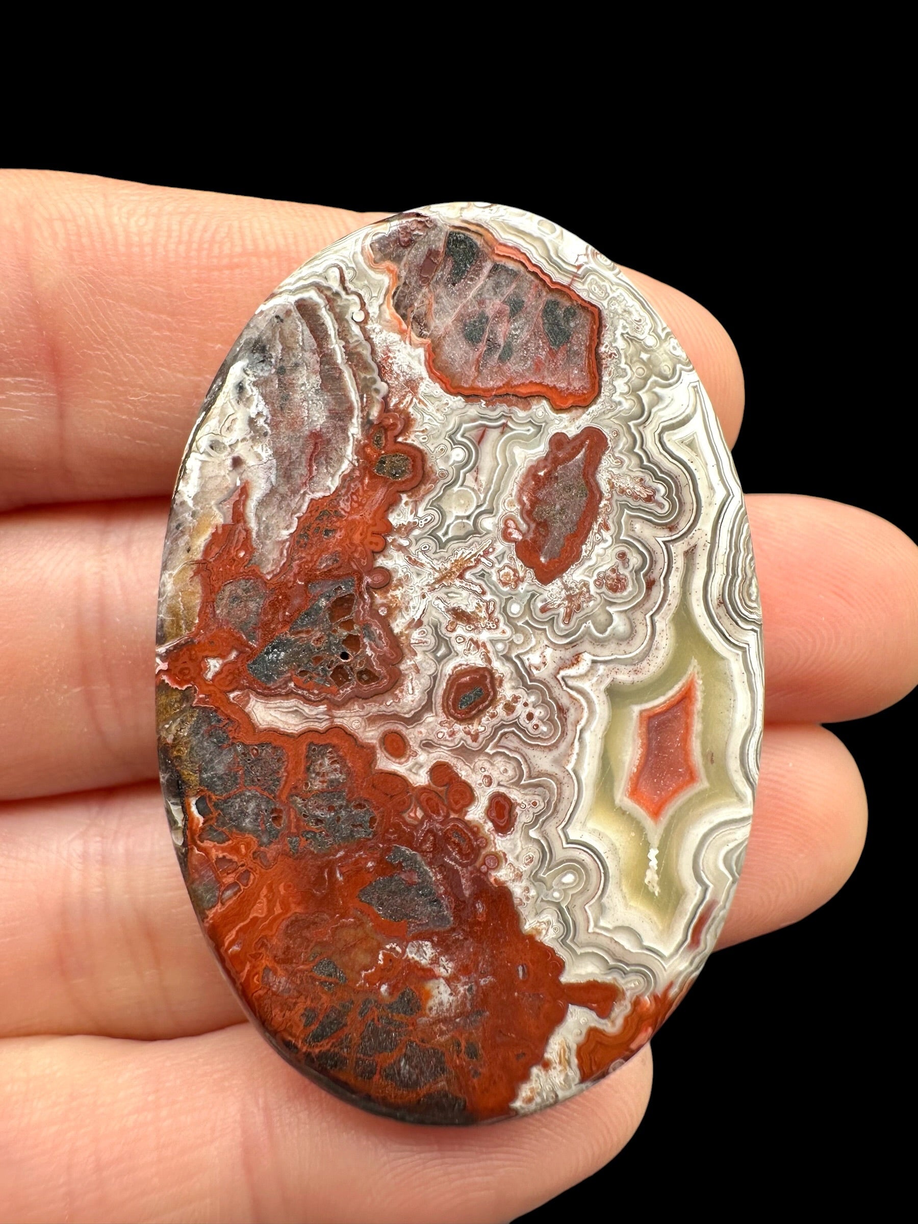 Lace agate cabochon – Mexico - KAK20