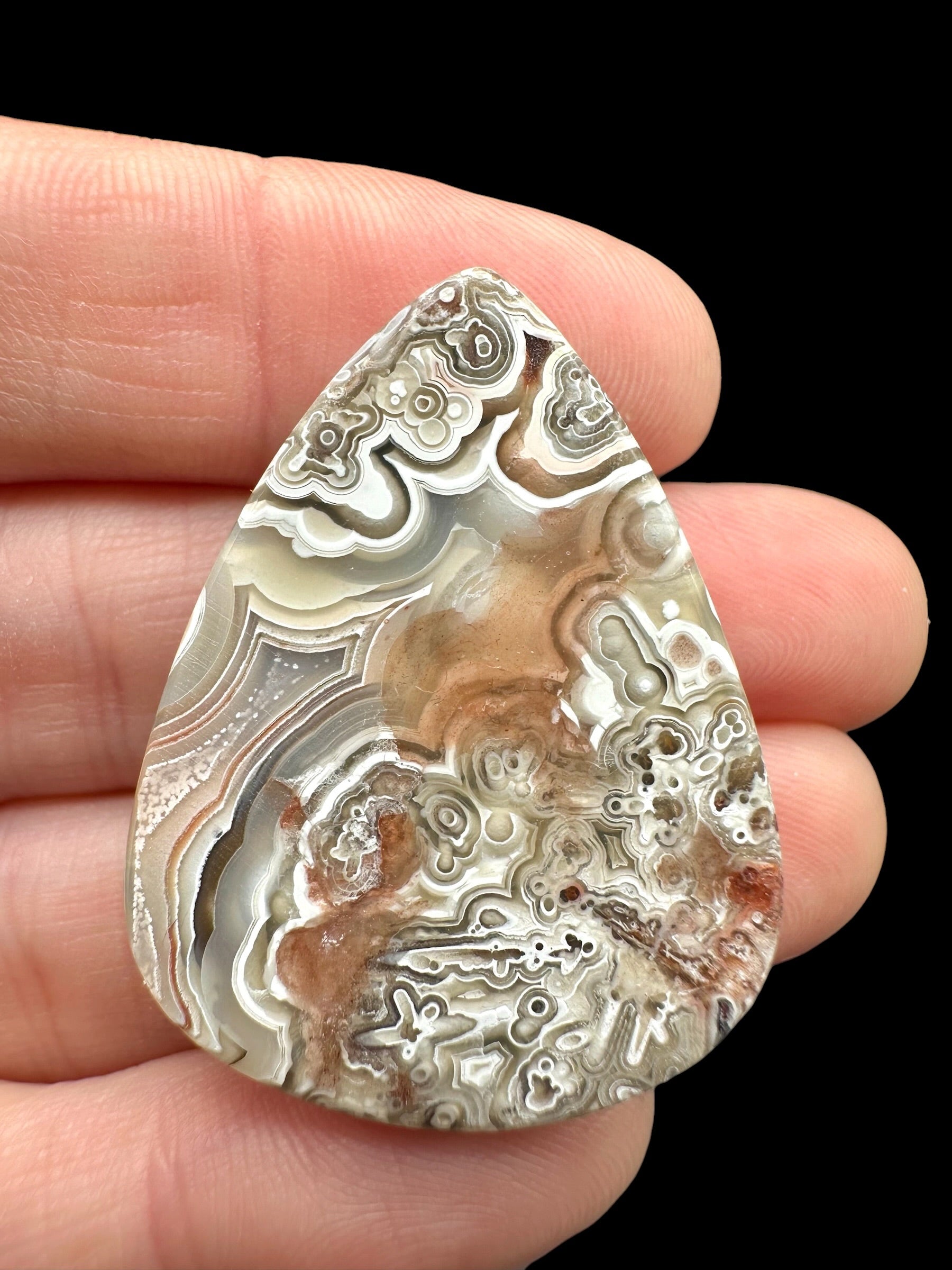 Lace agate cabochon – Mexico - KAK21