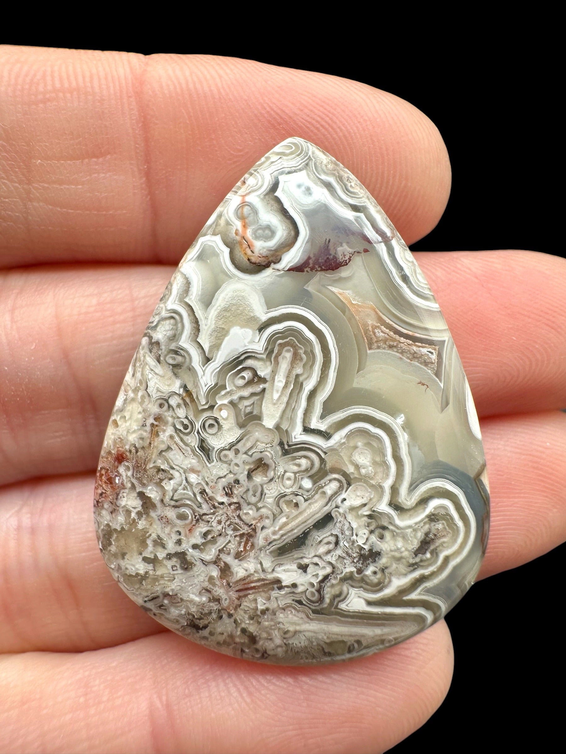 Lace agate cabochon – Mexico
