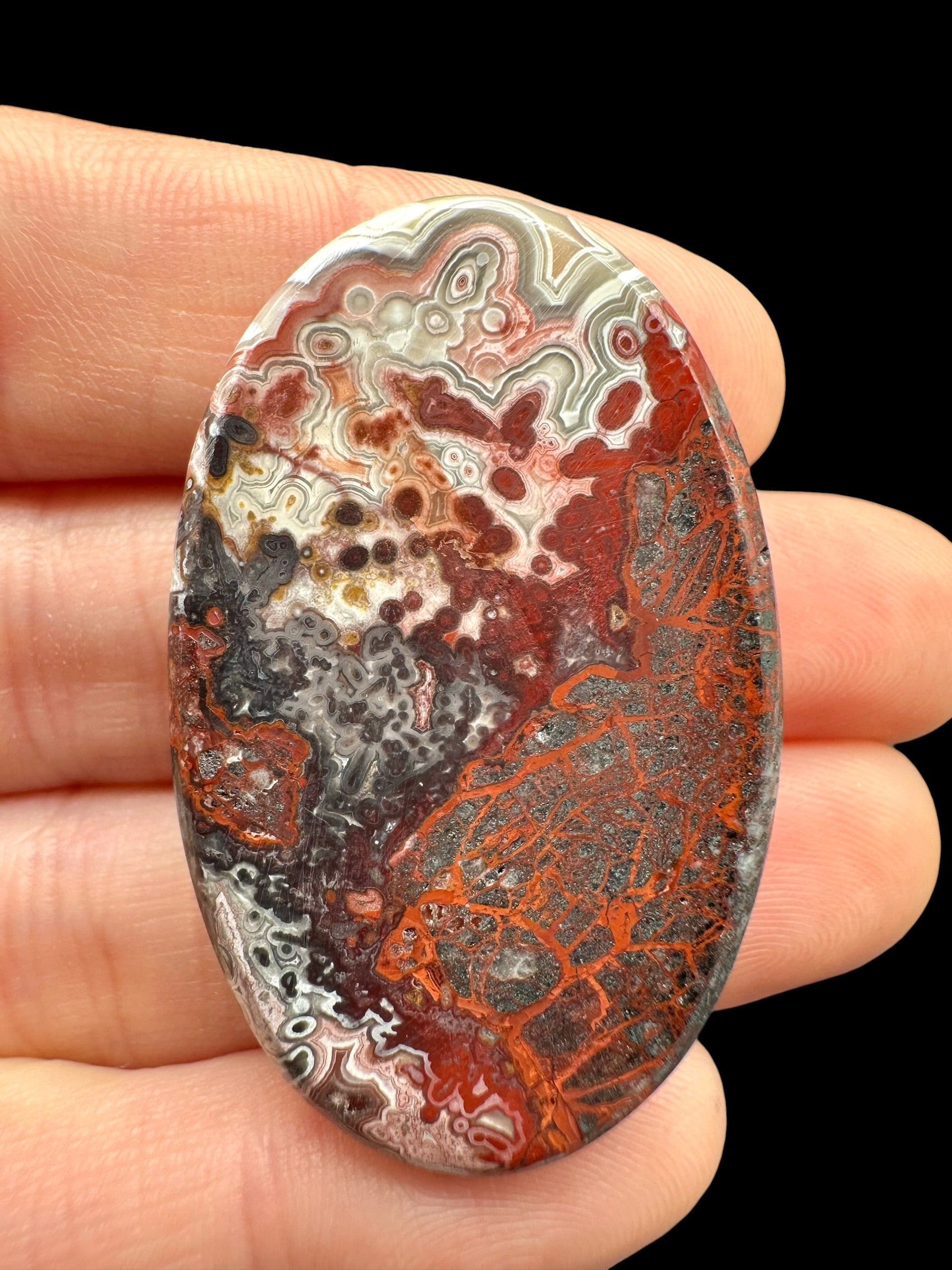 Lace agate cabochon – Mexico - KAK22