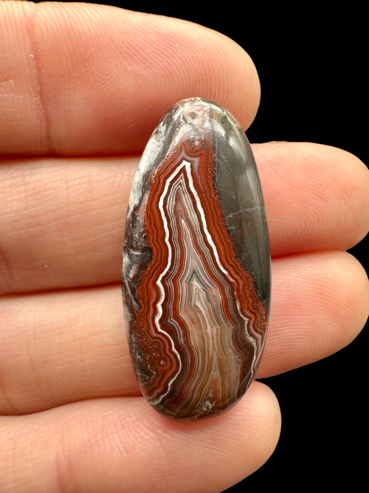 Lace agate cabochon – Mexico