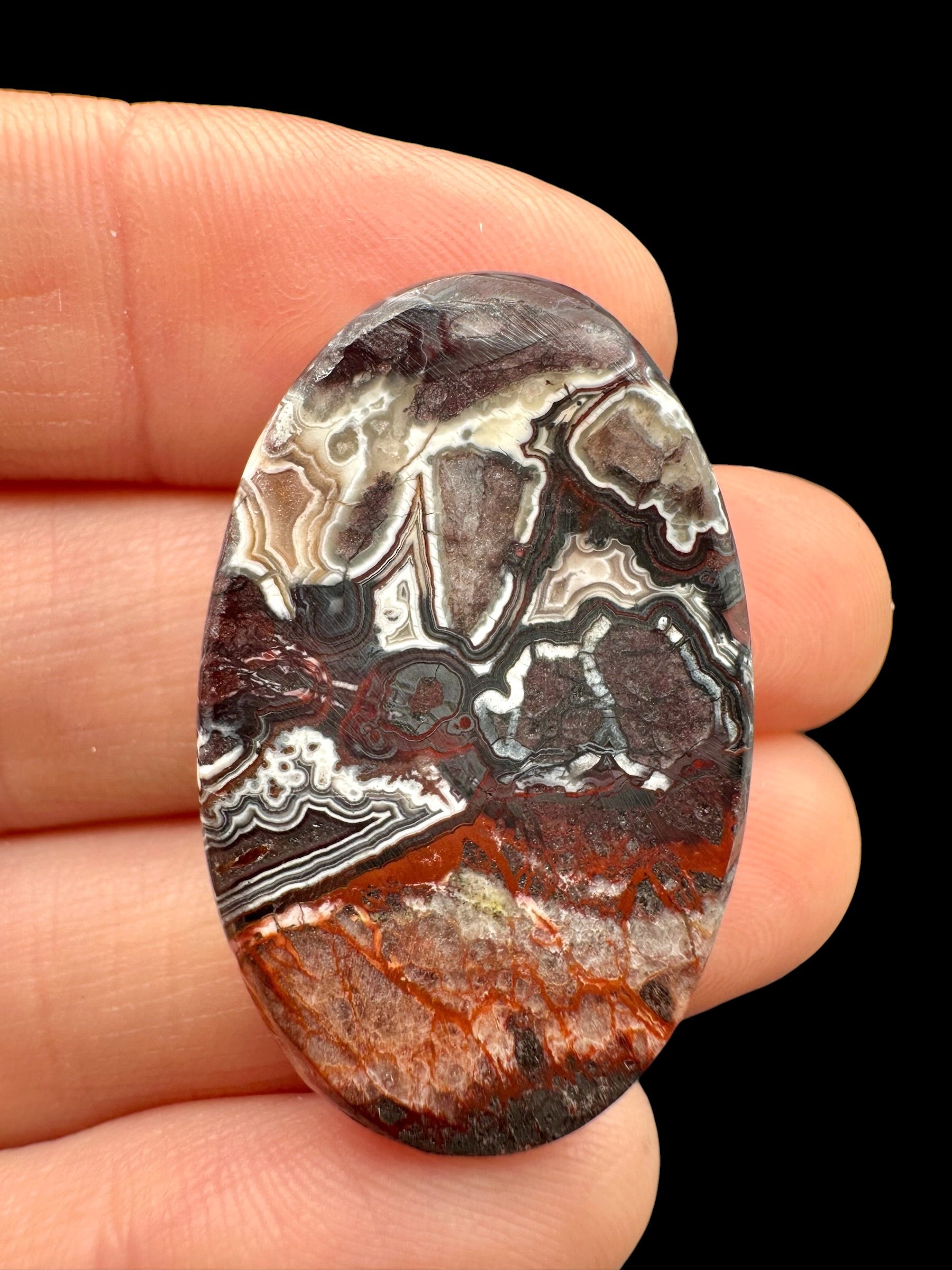 Lace agate cabochon – Mexico - KAK24