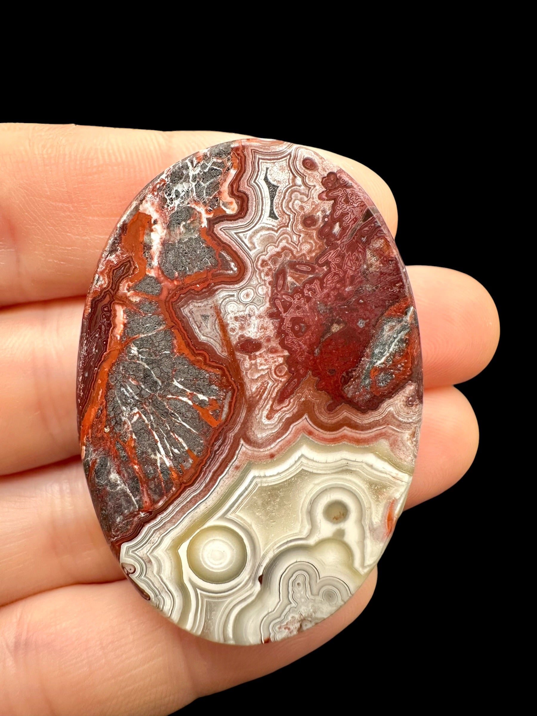 Lace agate cabochon – Mexico - KAK28
