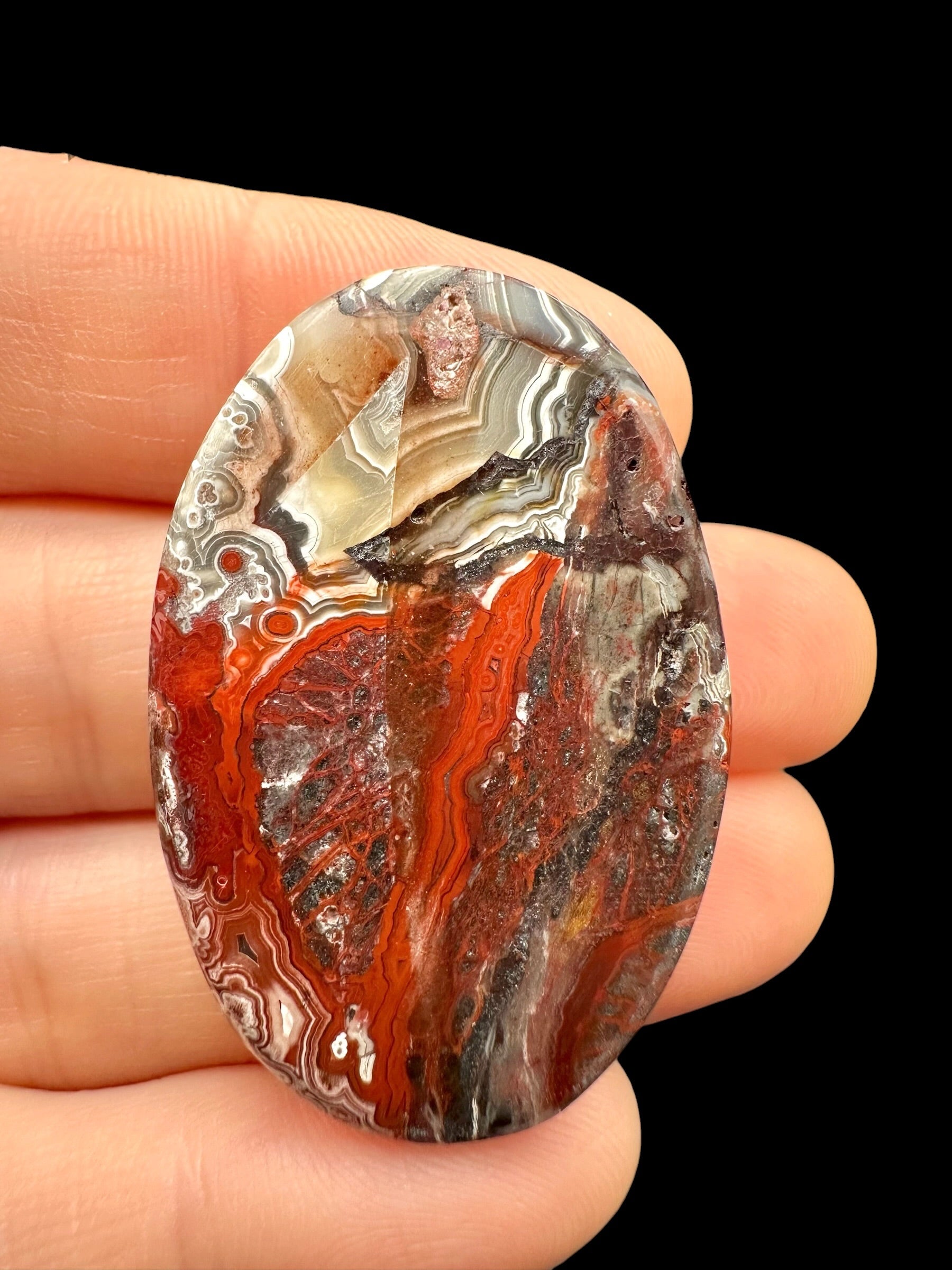Lace agate cabochon – Mexico - KAK30