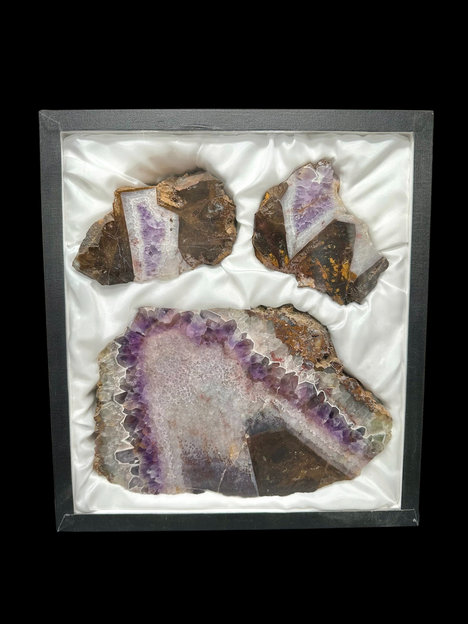 Hematite, Amethyst set of 3 pcs– Horni Halze, CZ