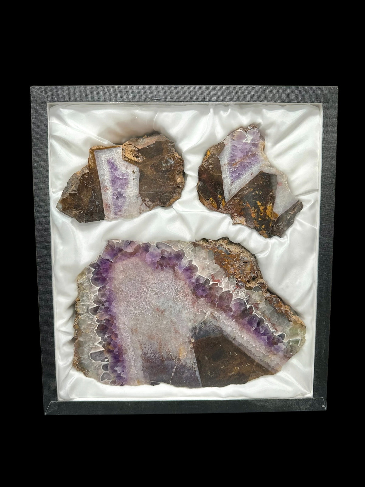 Hematite, Amethyst set of 3 pcs– Horni Halze, CZ