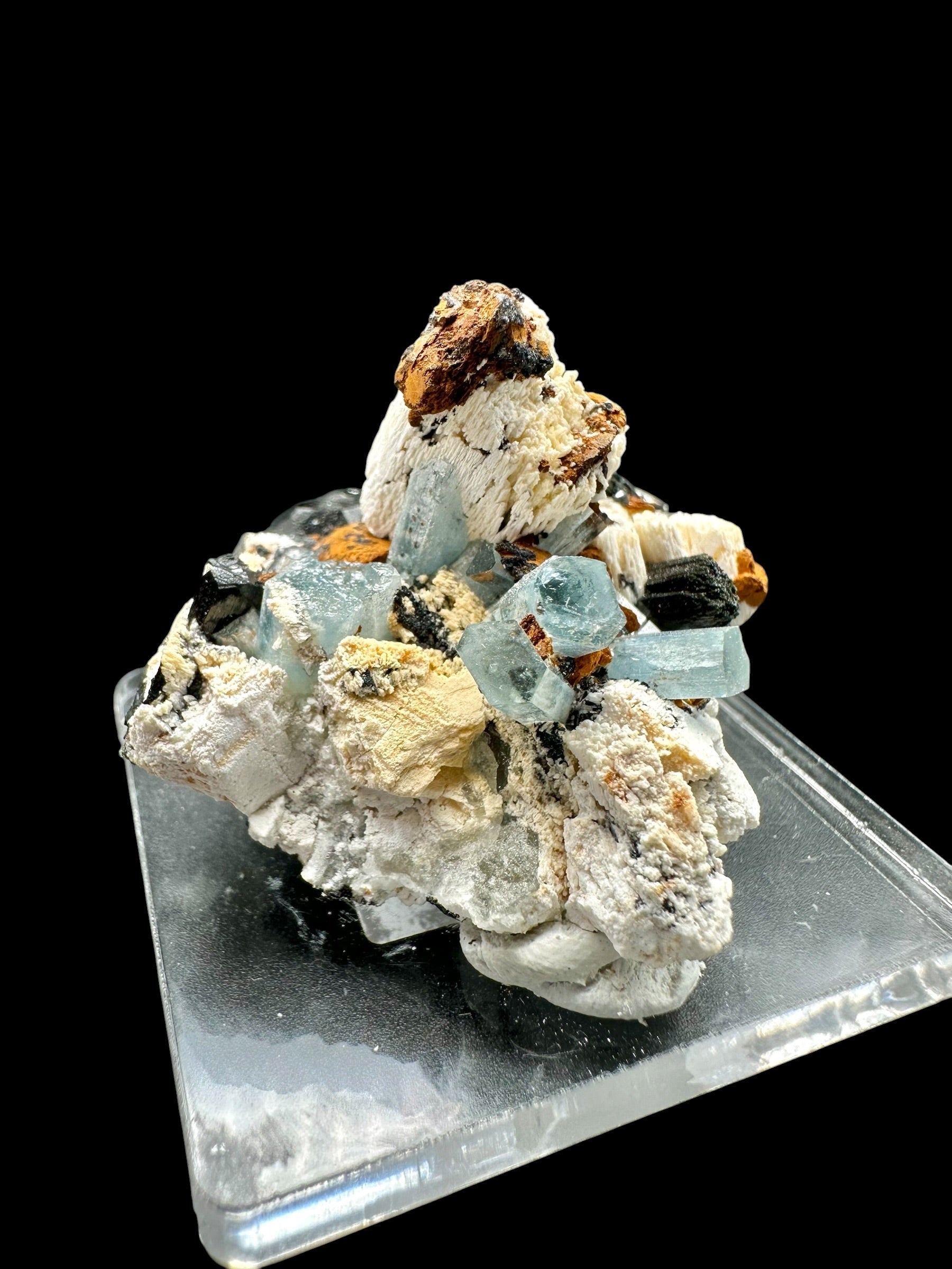 Aquamarine, Schorl, Feldspar – Erongo, Namibia - AQ118