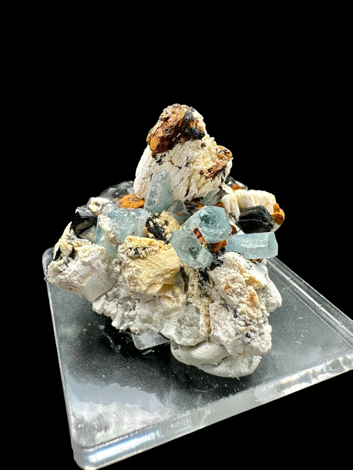 Aquamarine, Schorl, Feldspar – Erongo, Namibia - AQ118
