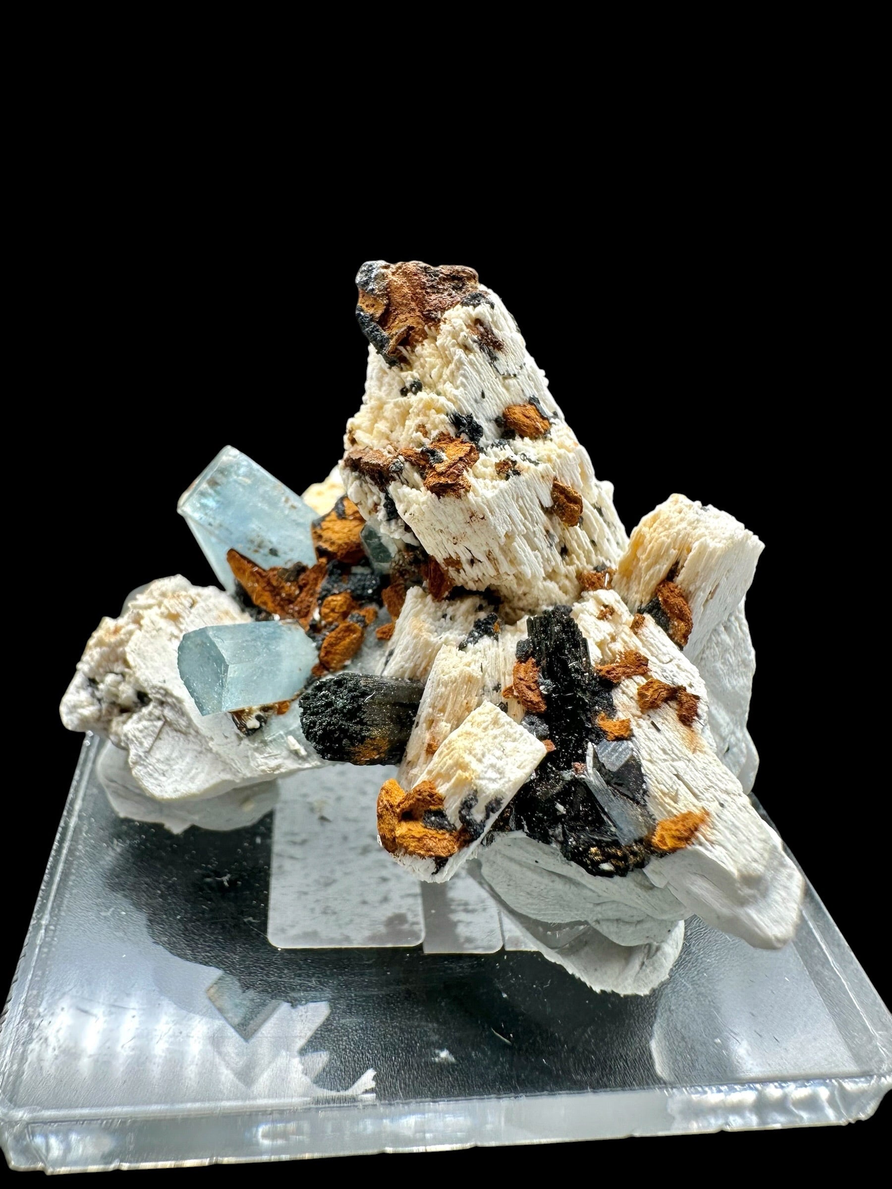 Aquamarine, Schorl, Feldspar – Erongo, Namibia - AQ118