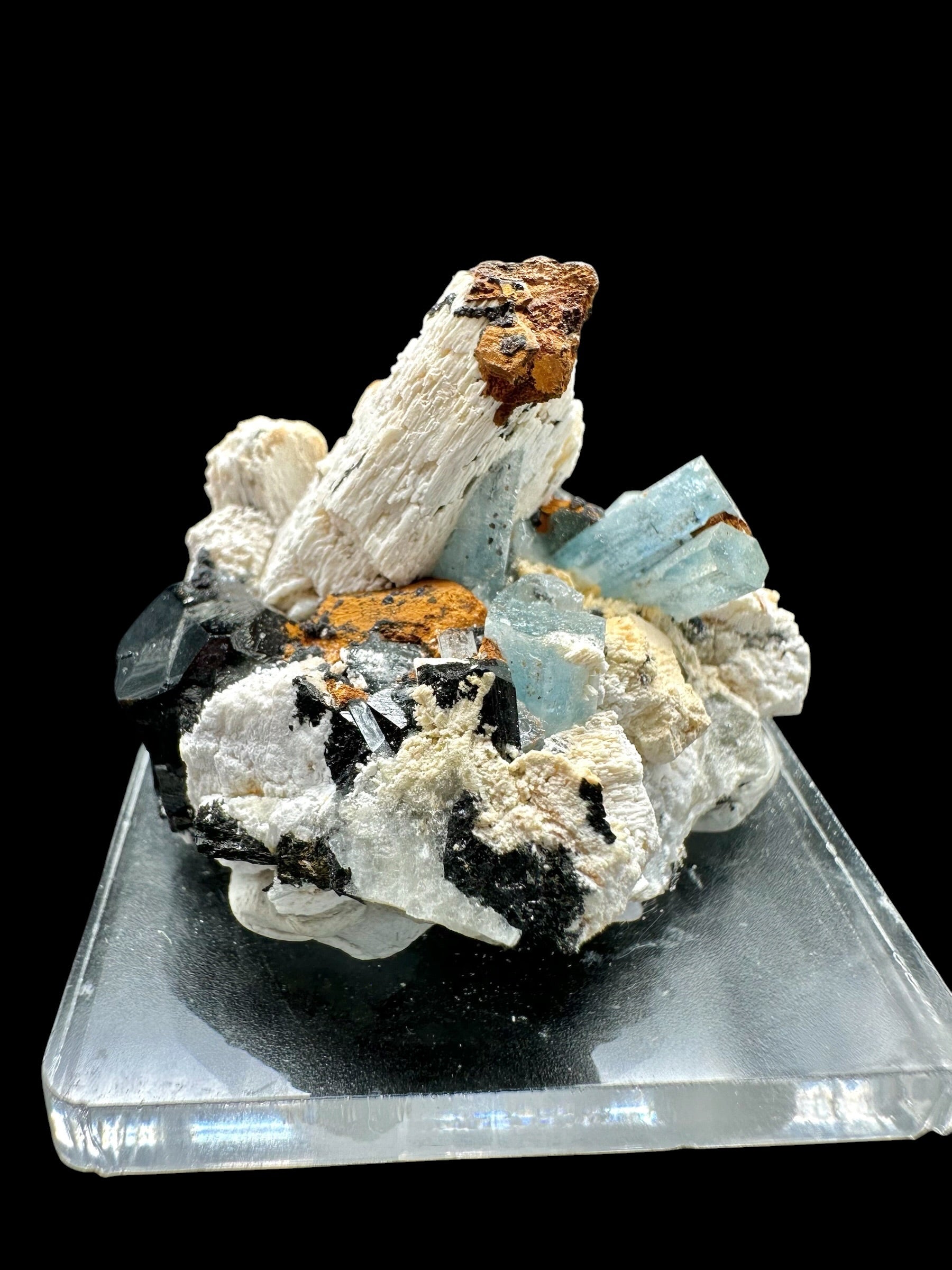 Aquamarine, Schorl, Feldspar – Erongo, Namibia