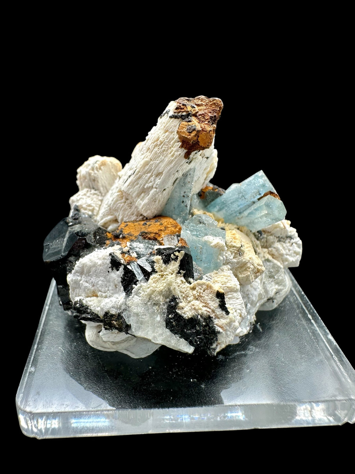 Aquamarine, Schorl, Feldspar – Erongo, Namibia