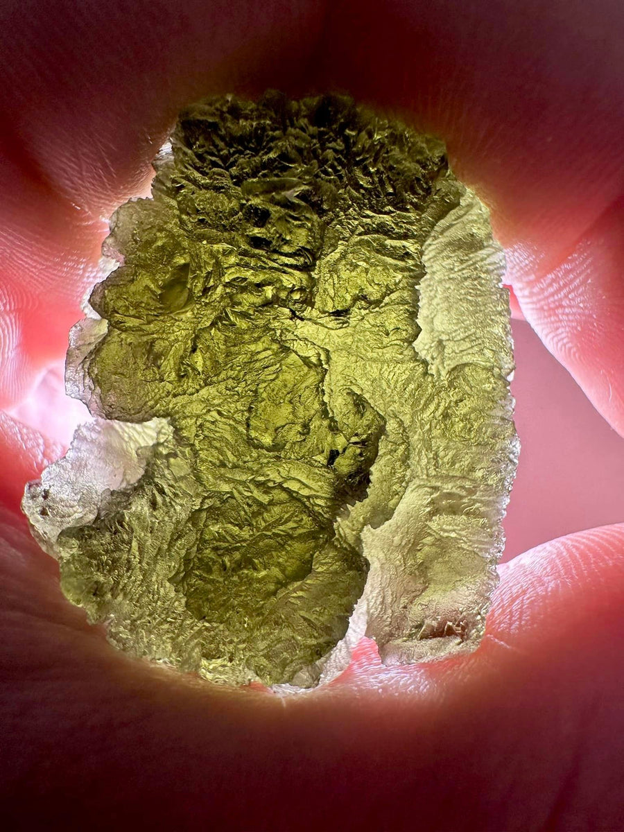 Moldavite – Brusna – 18,4g - V2027 retroilluminata
