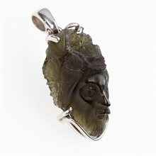 Ciondolo in argento con codice moldavite - Gesù Cristo 111