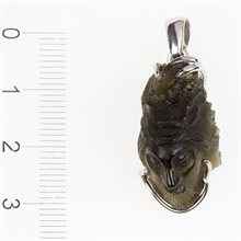 Ciondolo in argento con codice moldavite - Gesù Cristo 111