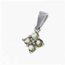 Silver pendant with moldavites 1006