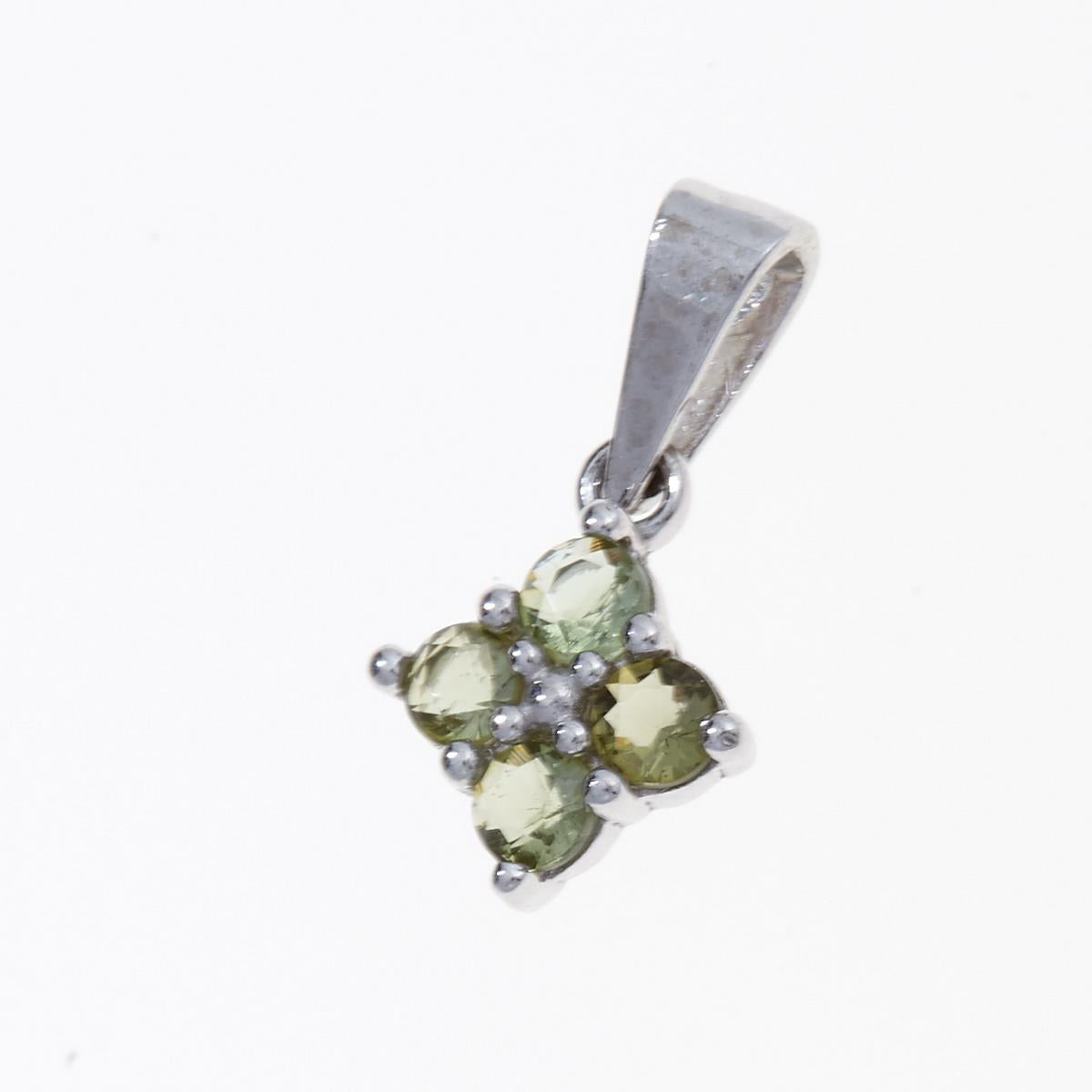 Silver pendant with moldavites 1006