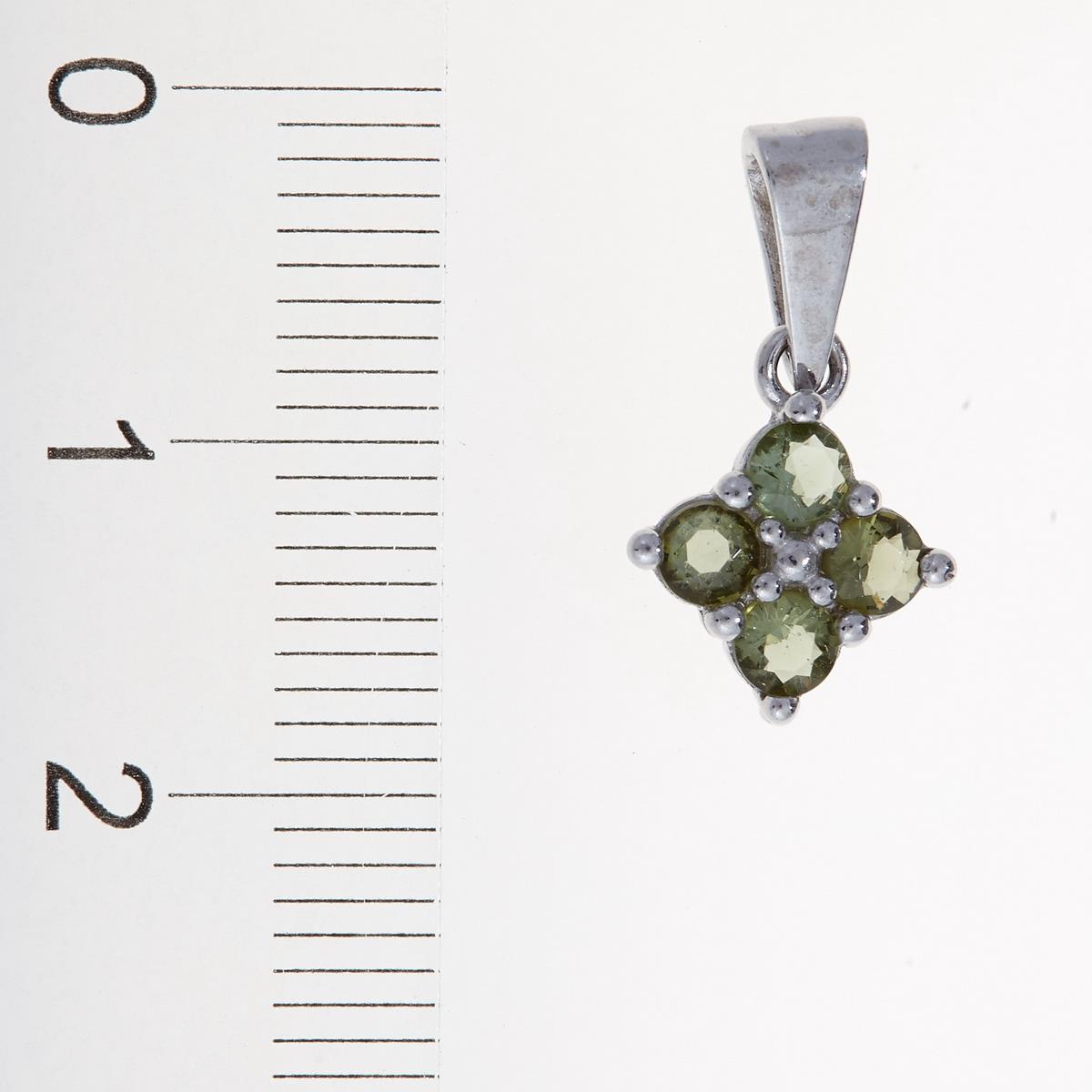 Silver pendant with moldavites 1006