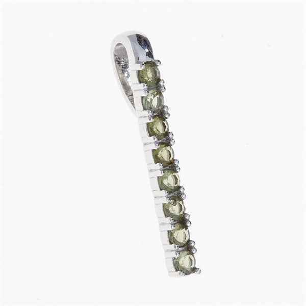 Silver pendant with moldavites 1009
