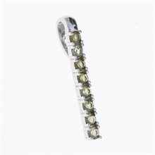 Silver pendant with moldavites 1009