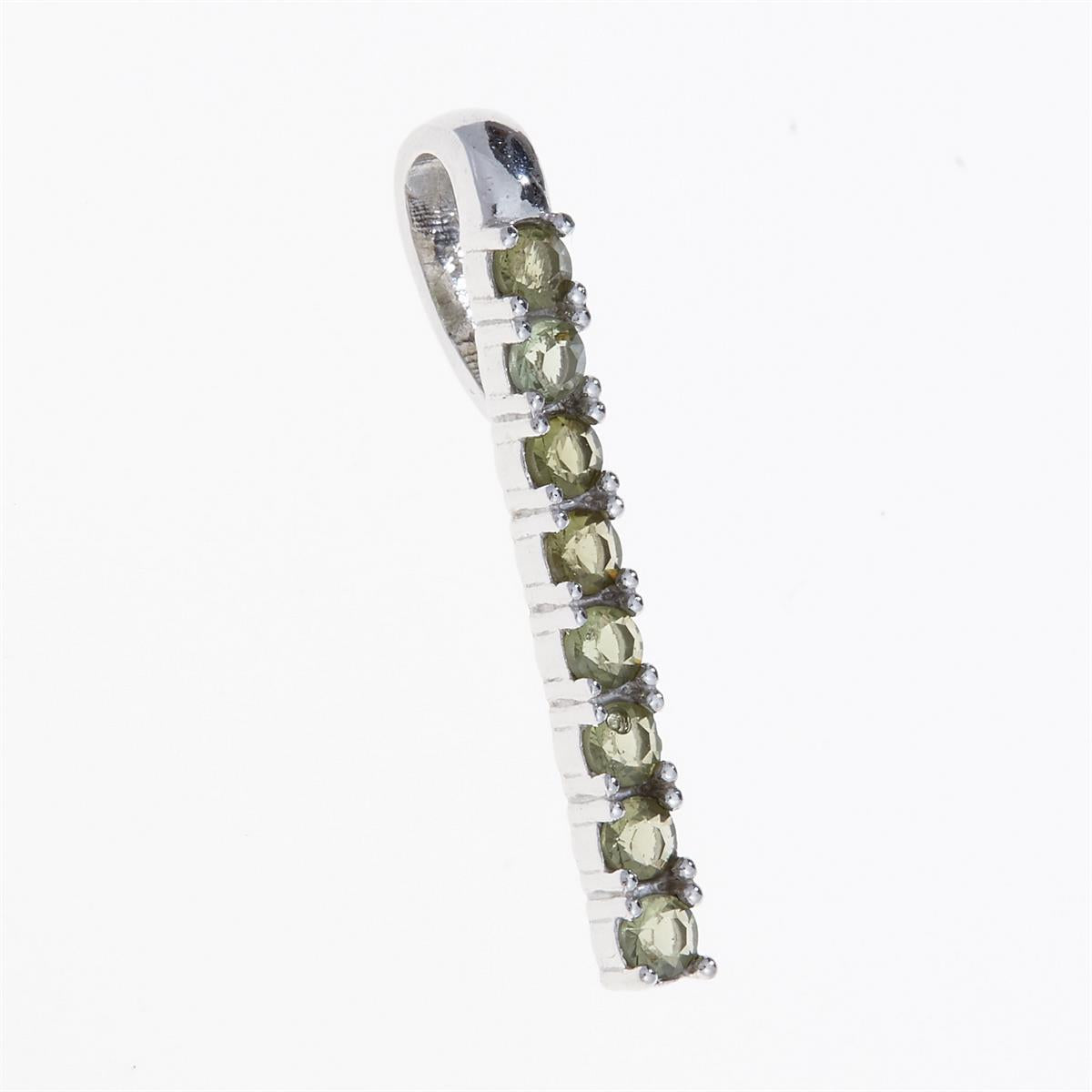 Silver pendant with moldavites 1009