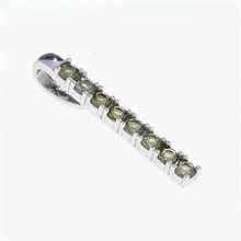 Silver pendant with moldavites 1009