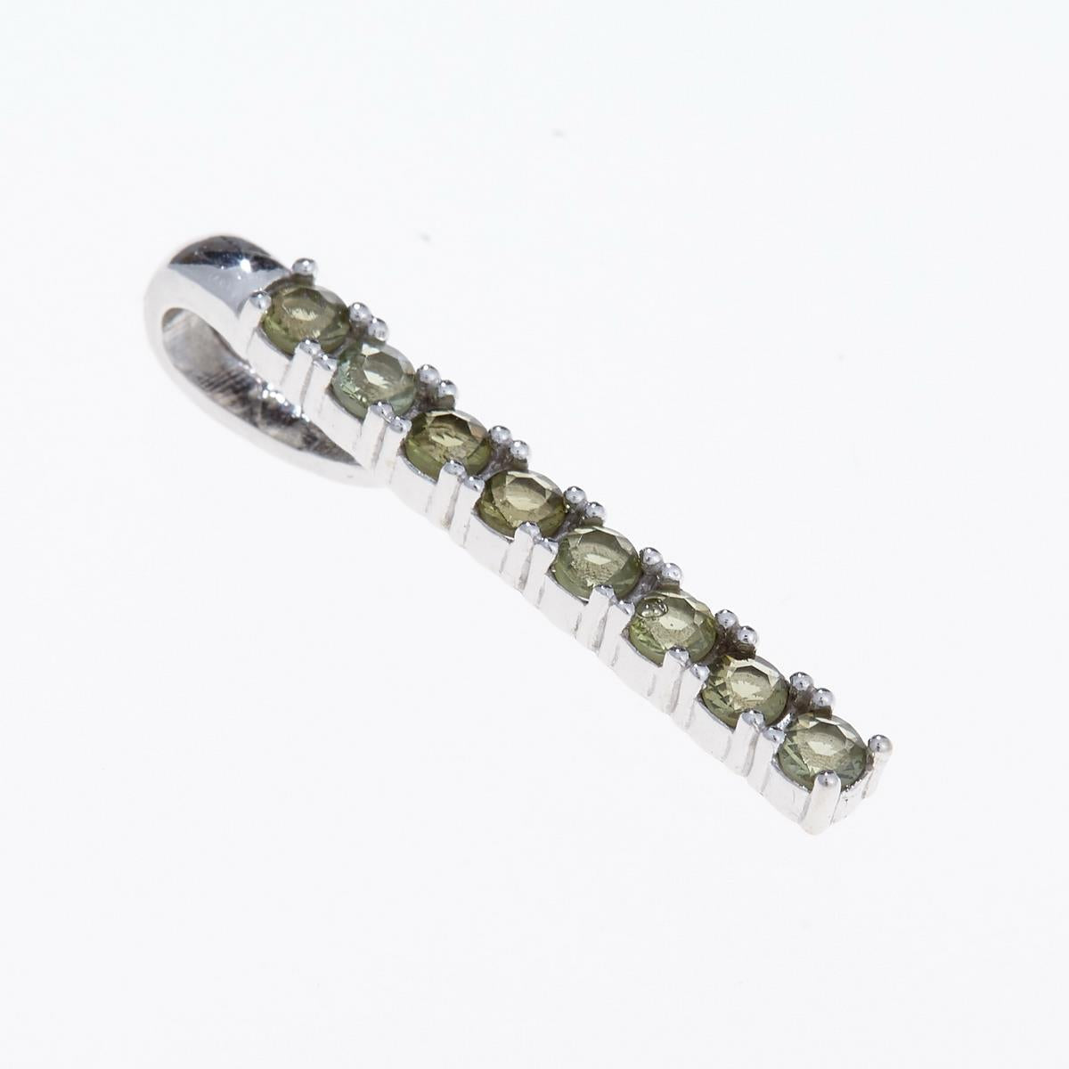 Silver pendant with moldavites 1009