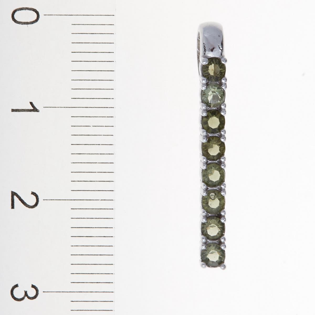 Silver pendant with moldavites 1009