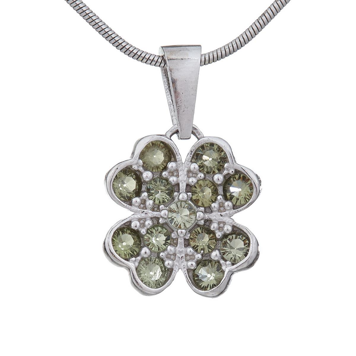 Silver pendant with moldavites