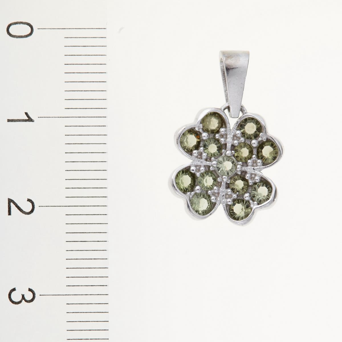 Silver pendant with moldavites