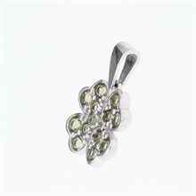 Silver pendant with moldavites