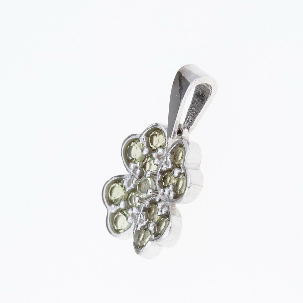 Silver pendant with moldavites