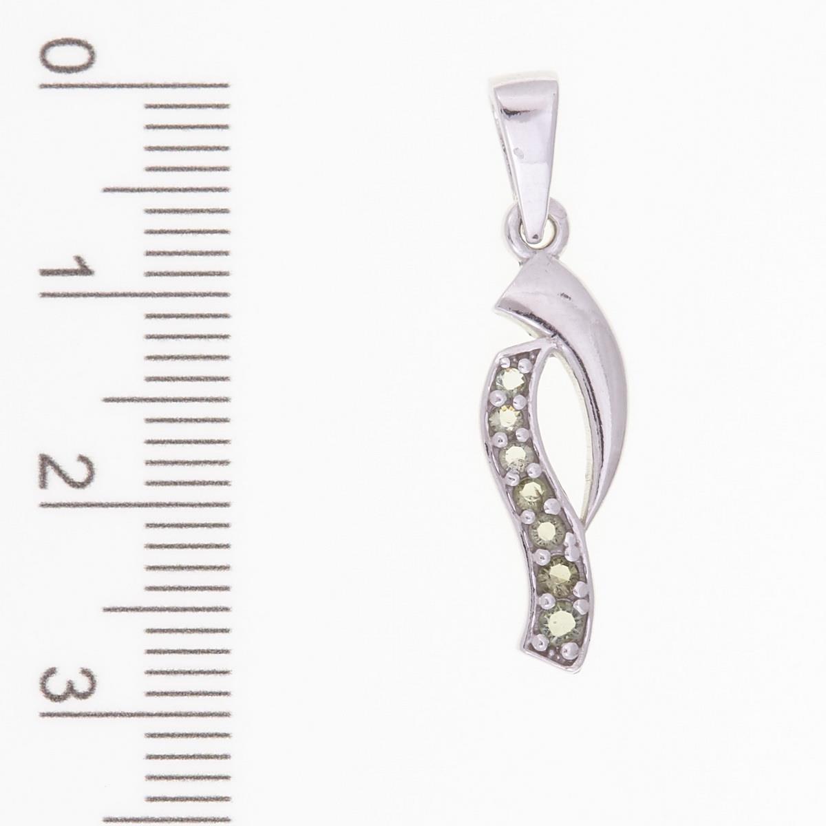 Silver pendant with moldavites 1013