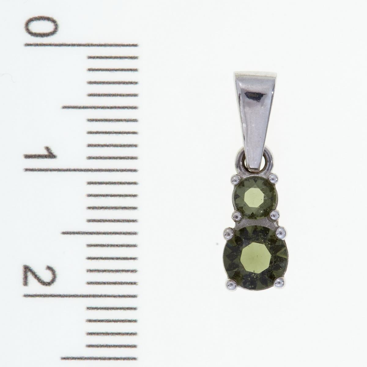 Silver pendant with moldavites 1018