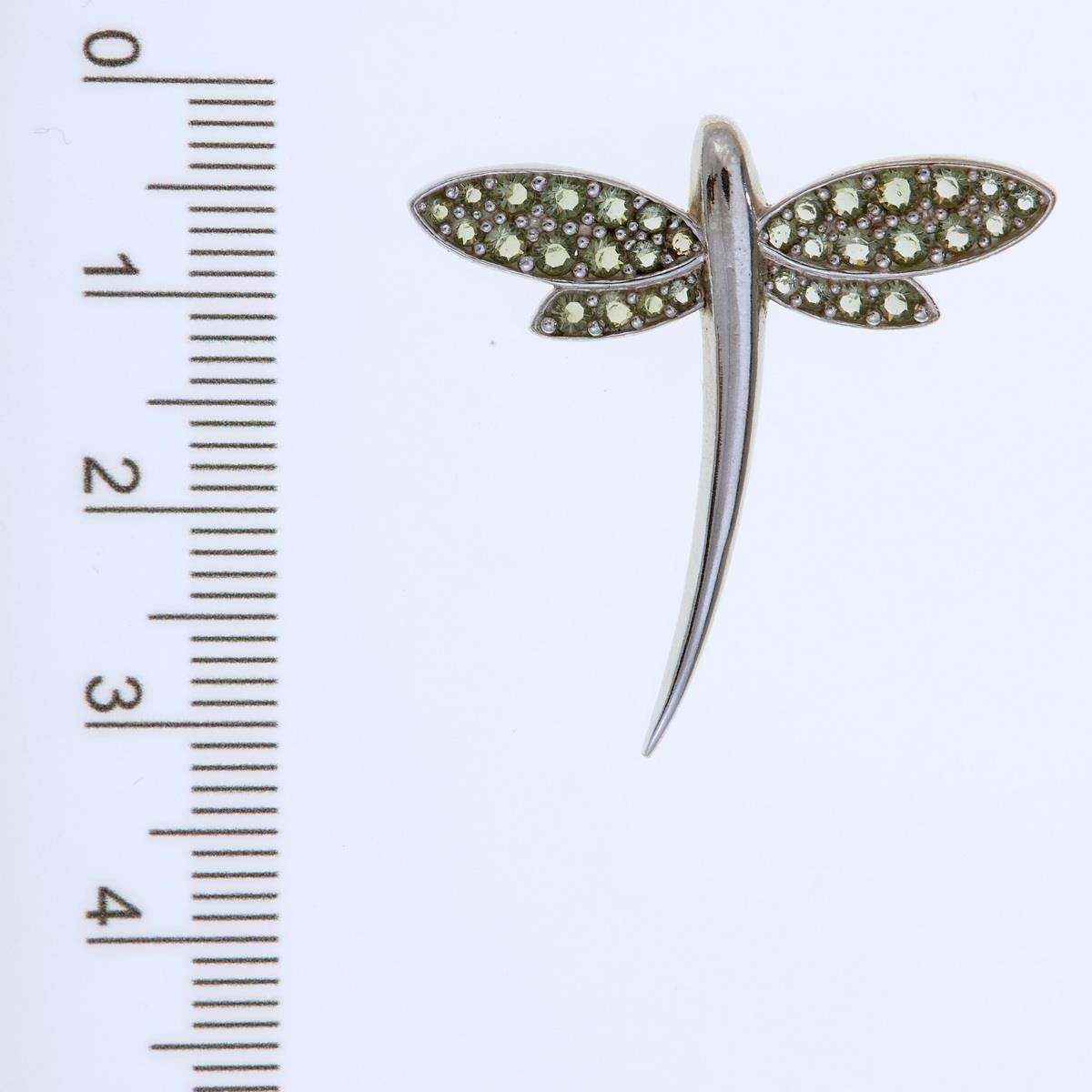 Dragonfly - silver pendant with moldavites 4041