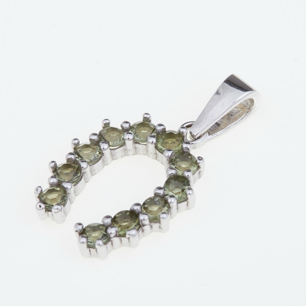 Silver pendant with moldavites 1031