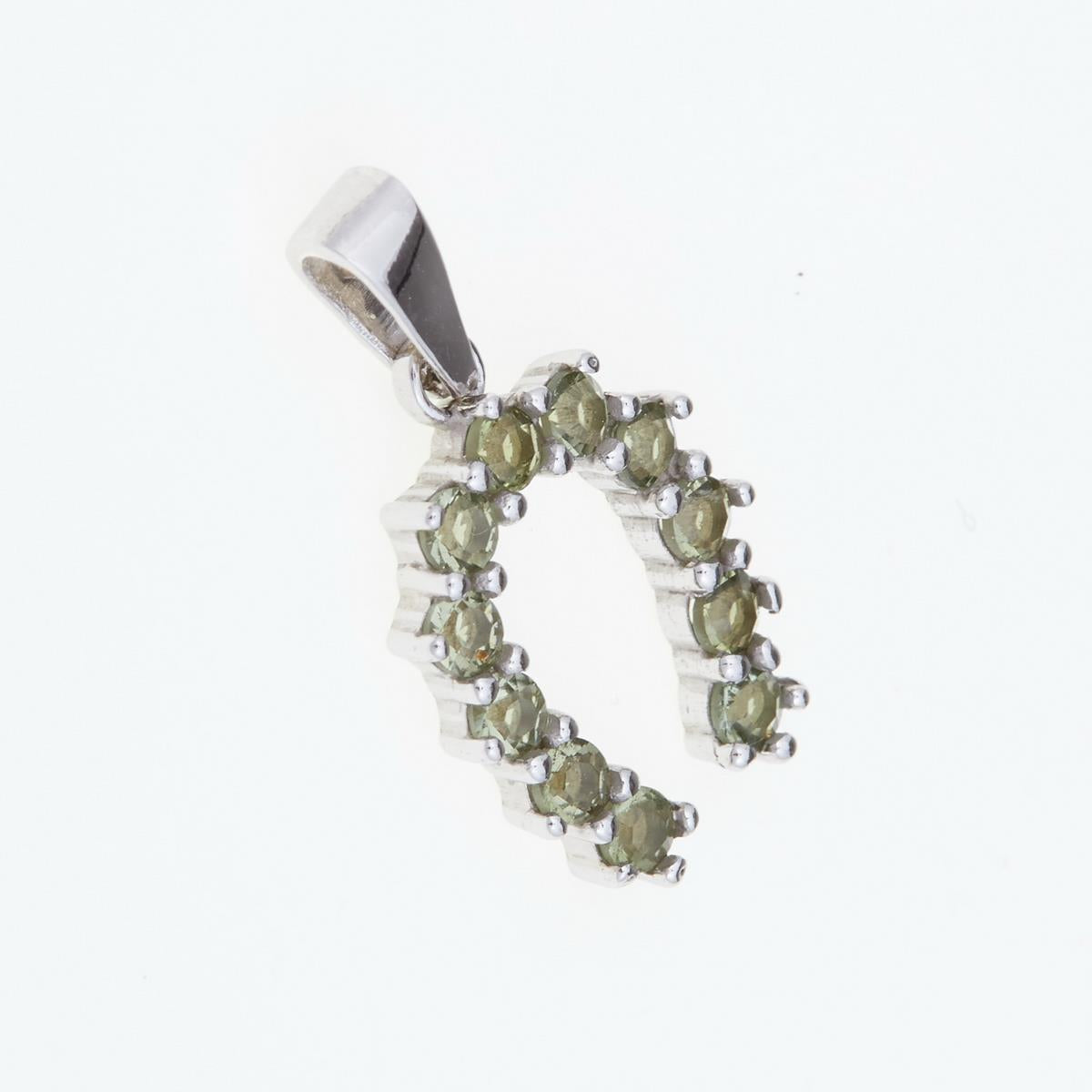Silver pendant with moldavites 1031