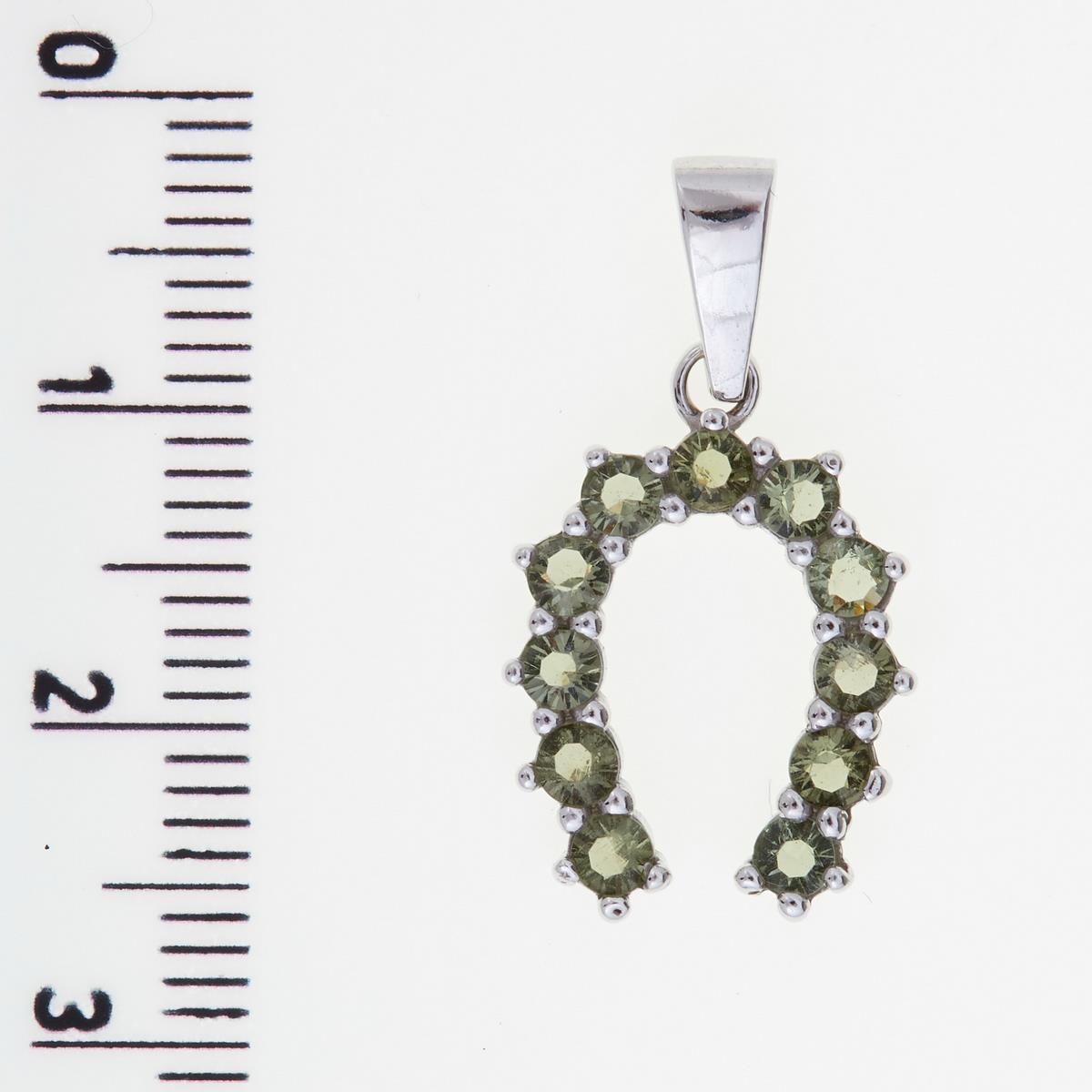 Silver pendant with moldavites 1031