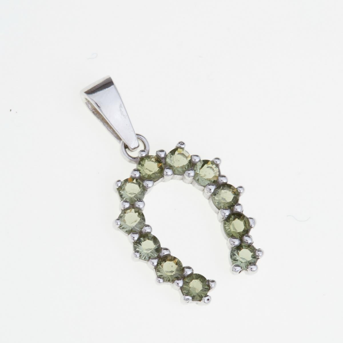 Silver pendant with moldavites 1031