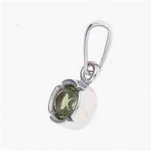 Silver pendant with moldavite 1032
