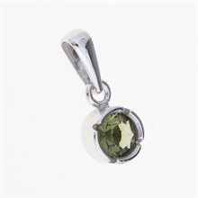 Silver pendant with moldavite 1032